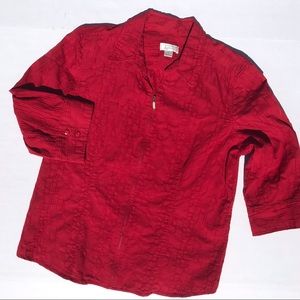 Christopher & Banks Red Dress Shirt